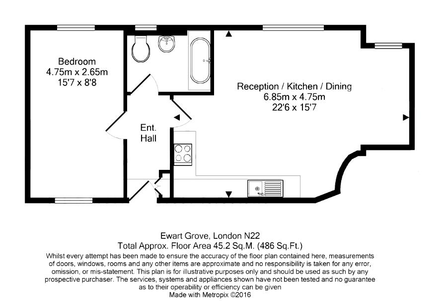 1 bedroom Flat for rent